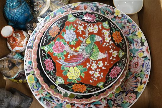 A quantity Oriental pottery and porcelain